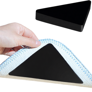Patins antidérapants triangulaires en PU pour tapis, réutilisables, lavables, double face, antidérapants pour tous types de sols, lot de 4/8 pièces - Product Image 1