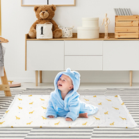 Couverture de lit bébé en flanelle girafe réversible 100% polyester, douce, légère et agréable pour la peau, avec logo personnalisé