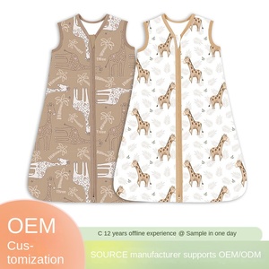 Per il bambino sacco a pelo <span class=keywords><strong>pigiama</strong></span> estivo neonato <span class=keywords><strong>con</strong></span> chiusura a cerniera eco-friendly integrato anti-calcio trapunta 0.5tog personalizzato - Product Image 5