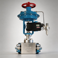 Vanne de régulation intelligente pneumatique avec positionneur proportionnel et joint en PTFE pour compresseur d'eau haute pression, globe en acier
