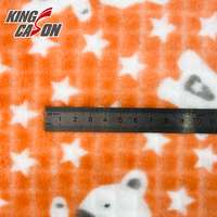 Kingcason 100% Polyester, imprimé ours en peluche, nouveau design, flanelle imprimée double face pour couvertures, textiles de maison, pyjamas, vêtements