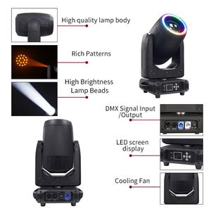 Iluminación de Escenario, Luces Móviles de Haz de 250w con Halo RGB, Mini Luz Móvil DMX - Product Image 3