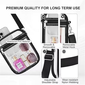 Nouveau sac à bandoulière transparent en PVC, sac messager tendance avec logo personnalisé - Product Image 4