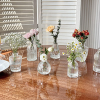 Vase à fleurs en verre, petits vases décoratifs pour la décoration de la maison