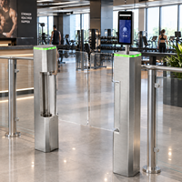 Barrière pivotante sur mesure en acier inoxydable avec lecteur de carte RFID, contrôle d'accès, tourniquet anti-pincement pour bureau et salle de sport