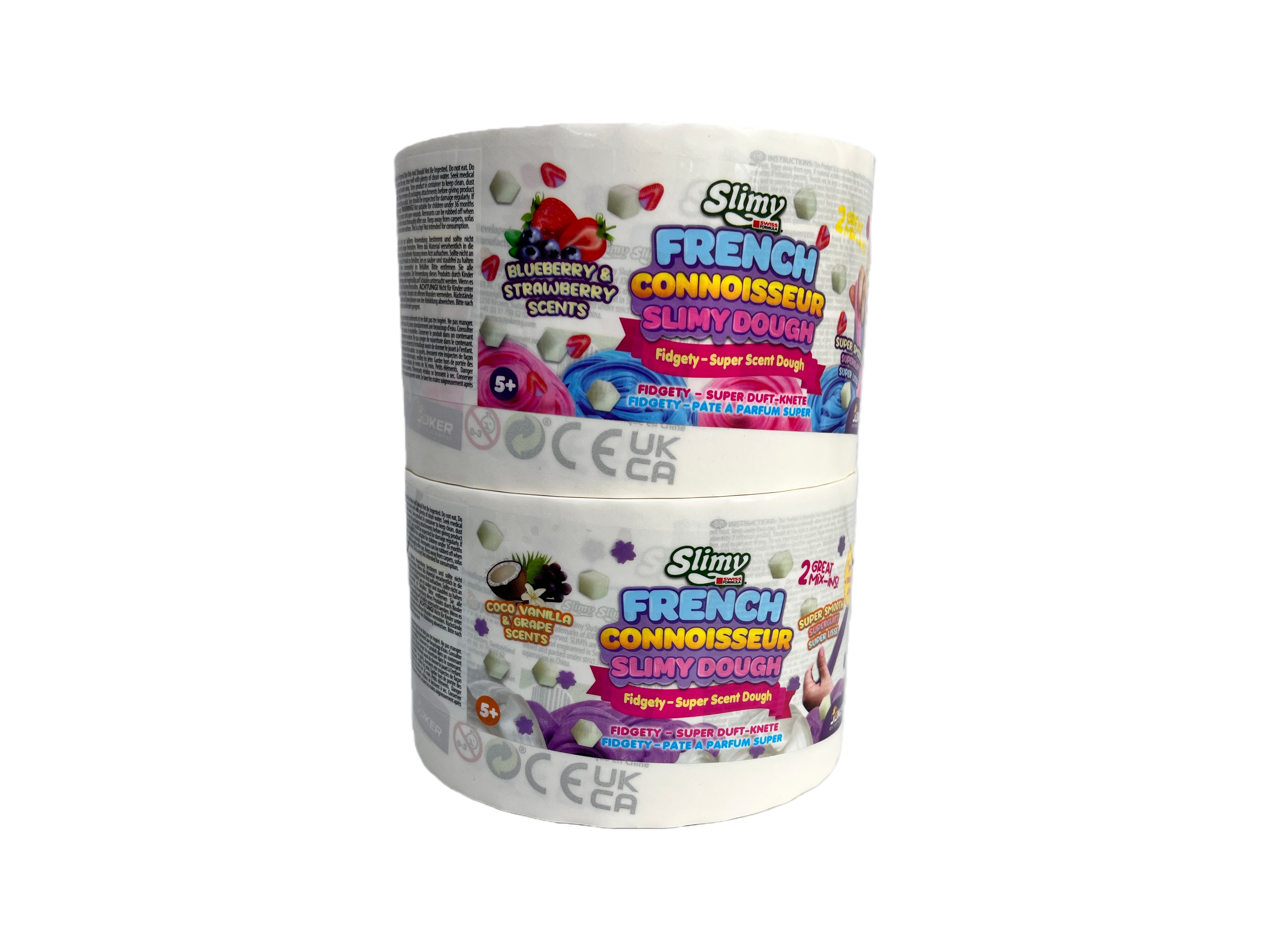 Factory Price Self-adhesive PET Waterproof UV Fade-proof Non-toxic Slimy Dough Label Custom Print Bulk Supply