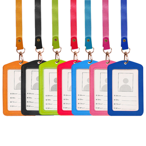 Foska haut de gamme bureau PU nom carte porte-Badge en cuir porte-carte d'identité employé travail Badge - Product Image 3