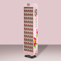 Présentoir de vernis à ongles en acrylique et support de personnalisation en métal pour le maquillage, la bobine, le cosmétique, le parfum, les émaux à exhibicin
