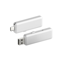 Clé USB OTG en métal de type C, design coulissant, USB-A Type-C, logo personnalisé, vente en gros, clé USB publicitaire, cadeau d'entreprise
