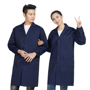 Laboratori di fabbrica del mercato dell'industria alimentare uniforme da <span class=keywords><strong>uomo</strong></span> donna tasca esterna originale <span class=keywords><strong>camice</strong></span> da laboratorio - Product Image 6
