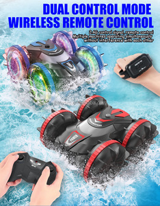 Coche de Control Remoto Anfibio 2.4G, Coche de Acrobacias RC de Doble Cara, Impermeable, para Playa, Tierra y Agua, con Luces - Product Image 5
