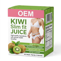 Custom Factory Supply Kiwi Instant Slim Fruit Powder Colorful Flavored Diet Juice Herbal Supplement Filtered Flat Box