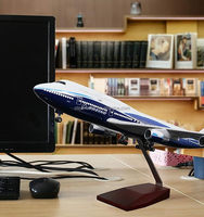 Modelo de avión de 47CM B747 con luz LED Original 747 para modelos de aviones de escritorio de regalo para adultos
