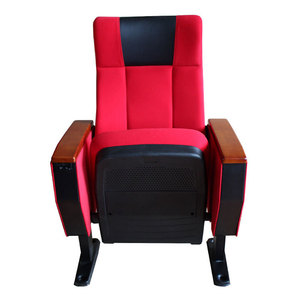 Chaise d'auditorium Tenzo rouge avec tablette d'écriture pour cinéma, théâtre, salle de conférence, salle de réunion, opéra. - Product Image 3
