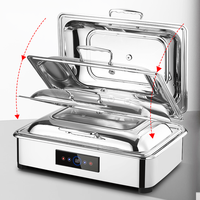 Offre Spéciale nouveau acier inoxydable 6L/9L/13L chafer Buffet chauffe-plats stations de service électriques chauffe-plats pour équipement de buffet