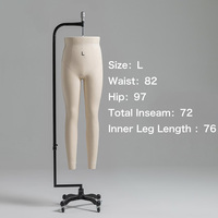 Flexibler Fiberglas-Schneiderpuppen-Unterkörper zum Aufhängen mit Beinen, Rollen und Ständer für Schneider