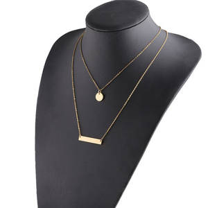 Collar con colgante personalizado de acero inoxidable 316L, chapado en oro PVD de 14K/18K, joyería fina de moda para grabar. - Product Image 4