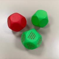 6-12-seitige bedruckte weiße Lernspielzeuge, Großpackung, leere Jumbo-Würfel, individuell anpassbare Polyeder-Würfel, riesige und kleine PU-EVA-Schaumstoffwürfel mit Logo