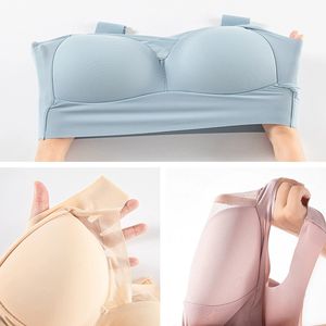 Soutien-gorge quotidien sans fil Europe Amérique 3/4 tasses sans couture bretelles larges Push up grande taille dentelle soutien-gorge confortable pour <span class=keywords><strong>gros</strong></span> <span class=keywords><strong>seins</strong></span> - Product Image 4