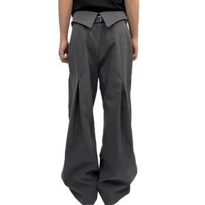 Pantalones de Traje para Hombre, Clásicos, a Rayas, Plisados, Cómodos, de Alta Calidad, al por Mayor - Product Image 4