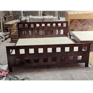 Cama Clásica de Madera Maciza de Alta Resistencia, Estructura de Soporte Tallada a Mano, Espacios Acogedores para Dormitorios, Diseñada para Uso a Largo Plazo - Product Image 3