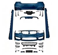 Kit carrosserie complet style M4 avec pare-chocs avant et jupes latérales pour BMW Série 4 F32 2014-2018 en plastique PP