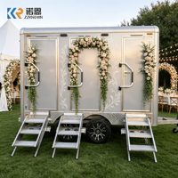 Toilettes publiques portables, toilettes mobiles, toilettes extérieures, applications commerciales, remorques sanitaires