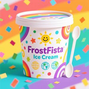 Gobelets à glace en papier <span class=keywords><strong>de</strong></span> qualité alimentaire, très vendus, colorés et joyeux, pour les fêtes d'enfants, les desserts, les cafés, les événements estivaux et les comptoirs <span class=keywords><strong>de</strong></span> collations - Product Image 1