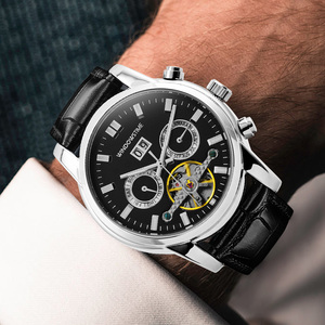 Windowslim người đàn ông xem xu hướng sang trọng thạch anh lịch không thấm nước uhren đa chức năng Fancy Vòng đồng hồ cơ khí đồng hồ tự động - Product Image 4