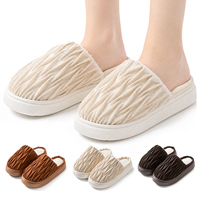 Chaussons d'hiver chauds et doux en polaire, antidérapants en EVA, silencieux, pour hôtel, plusieurs couleurs, couleur personnalisable, chambre à coucher