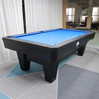 Table de billard professionnelle 9 pieds en bois massif style rétro classique, personnalisée en usine, avec poches en cuir et ardoise de Jiujiang, pour usage domestique