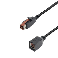 Câble d'extension USB Goochain 24V en cuivre étamé isolé PVC, mâle vers femelle, sur mesure pour terminal de point de vente