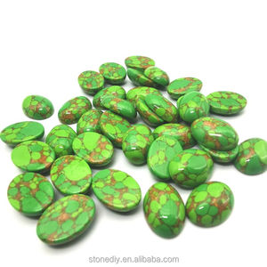 Ховлит драгоценный камень Золотая линия Зеленый Бирюзовый бисер 13x18 мм зеленый кабошон овальный плоский задний свободный бисер аксессуары ручной работы - Product Image 6