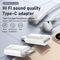 Adaptateur audio USB-C vers 8 broches, Type-C mâle vers L femelle, adaptateur pour écouteurs HIFI haute qualité, convertisseur pour écouteurs filaires 3,5 mm