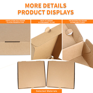 12 14 15 16 18 inch sinh thái thân thiện Kraft Giấy gợn sóng tùy chỉnh bánh <span class=keywords><strong>pizza</strong></span> hộp carton với logo nhà máy trực tiếp Giấy gợn sóng - Product Image 2