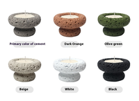 Pot à bougie en céramique décorative nordique personnalisé boîte cadeau de lampe à huile en verre vide écologique avec couvercle en bambou pour Noël