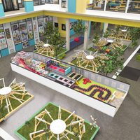 Équipement de terrain de jeu intérieur souple pour enfants avec trampoline pour espaces commerciaux, capacité 500 kg, plus de 10 utilisateurs