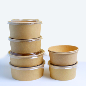 Phân Hủy Sinh Học Dùng Một Lần Kraft Giấy Hộp Ăn Trưa 500Ml-1100Ml Công Suất Tái Chế Vật Liệu Dập Nổi Thiết Kế Cho Takeaway Thực Phẩm Salad - Product Image 1