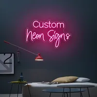 Enseignes murales néon LED en acrylique avec logo personnalisé, lettres néon LED personnalisées pour Joyeux Anniversaire, enseignes néon LED personnalisées