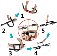 Barre de traction murale en acier BunnyHi YTXS004 pour la musculation à domicile - Équipement d'entraînement du haut du corps