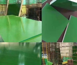 Panneau de contreplaqué filmé PVC vert 18 mm 4*8 pieds, contreplaqué stratifié 12 mm pour la <span class=keywords><strong>construction</strong></span> en <span class=keywords><strong>bois</strong></span> et les panneaux en béton - Product Image 3