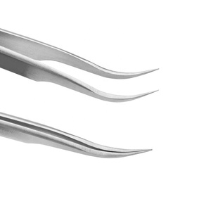 Pince à cils d'isolation de volume d'acier inoxydable de marque privée avec la pointe de fibre - Product Image 6