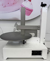 Automatique 4-14 pouces anniversaire gâteau crème lisse Machine gâteau beurre crème revêtement lissage Machine ronde gâteau polissage