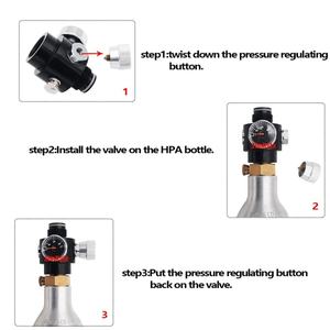 Regulador de Aire/CO2 de Aleación de Aluminio de 0-200 psi para Roscas .825"-14NGO G1/2-14, Personalizable OEM, Zimakyfa PBRG-300 para Tanques/Cilindros - Product Image 3