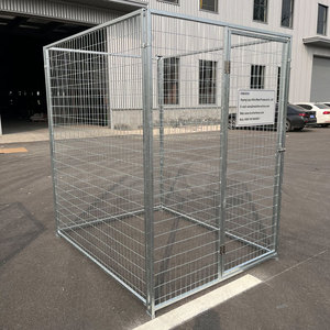 กรงสุนัขทนทานพร้อมแผงประตูสำหรับใช้ในบ้านกรงสุนัขชุบสังกะสีแบบจุ่มร้อนโลหะเหล็กอเมริกันติดตั้งง่าย - Product Image 5