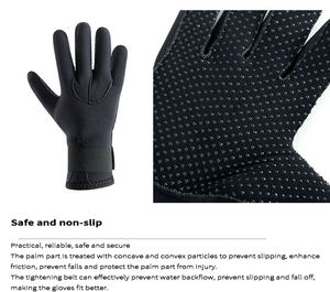 Gants de plongée professionnels en apnée en néoprène avec paume en caoutchouc texturé - Product Image 5