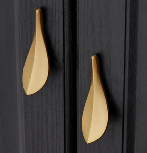 Bouton de poignée en forme de feuille de nèfle Boutons de commode en laiton Poignées de tiroir Poignées Poignée de bouton de porte d'armoire - Product Image 4