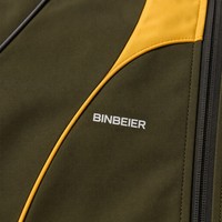Ensemble de survêtement vert olive pour hommes, personnalisable avec logo, veste coupe-vent Techwear et pantalon Gorpcore avec passepoil jaune, vente en gros OEM