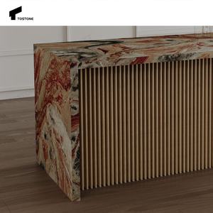 Красные элегантные кухонные столешницы из натурального мрамора - Product Image 3