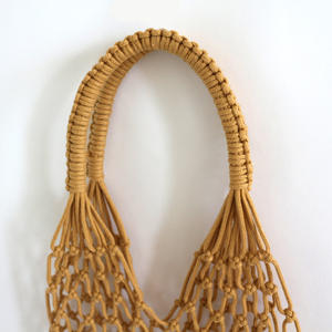 Bolsa de Malla de Algodón Tejido, Portátil, Reutilizable, Lavable, Orgánica, para Compras, Ligera, para Viajes - Product Image 2